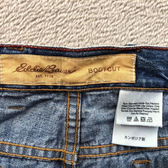 Eddie Bauer Women's Jeans 36x30 Measured Bootcut Classic Blue Denim Casual Y2K - Picture 8 of 16